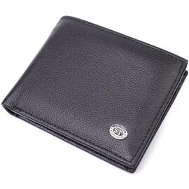 Придбати Компактне чоловіче портмоне з натуральної шкіри ST Leather 22486 Чорний, image , характеристики, відгуки