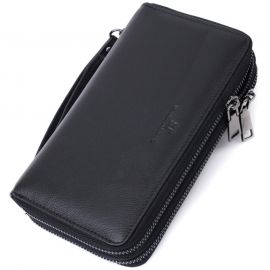 Купить Мужской клатч на два отделения из натуральной кожи ST Leather 22684 Черный, фото , характеристики, отзывы