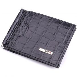 Купить Практичный мужской кошелек-зажим из натуральной кожи KARYA 22851 Серый, фото , характеристики, отзывы