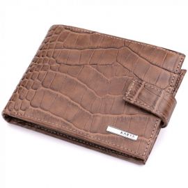 Купить Вместительный мужской кошелек из натуральной кожи KARYA 22854 Коричневый, фото , характеристики, отзывы