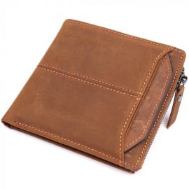 Купить Практичный кошелек для мужчин из натуральной кожи 22856 Vintage Коричневый, фото , характеристики, отзывы