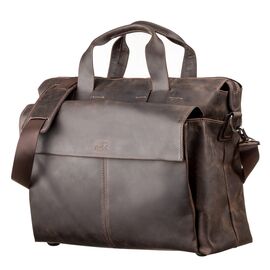 Дорожная сумка кожаная коричневая  SHVIGEL 11119, фото 