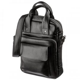 Купить - Мужская сумка вертикального формата SHVIGEL 11167 под А4 Черная флотар, Черный, фото , характеристики, отзывы