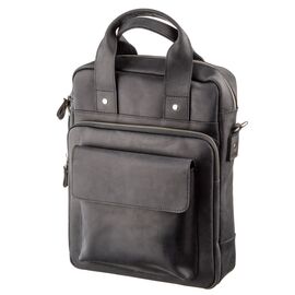 Купить Мужская сумка вертикальная SHVIGEL 11169 под А4 матовая Черная, Черный, фото , характеристики, отзывы