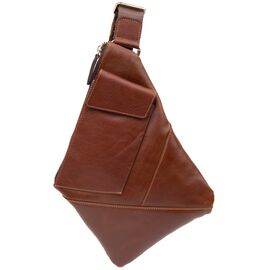 Купить - Стильная кожаная мужская сумка через плечо GRANDE PELLE 11358 Коричневый, фото , характеристики, отзывы