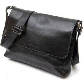 Купить - Кожаная мужская прямоугольная сумка GRANDE PELLE 11429 Черный, фото , характеристики, отзывы