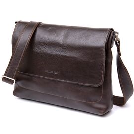 Купить - Кожаная мужская сумка GRANDE PELLE 11430 Коричневый, фото , характеристики, отзывы