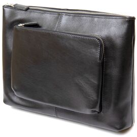 Купить - Кожаная мужская сумка для ноутбука GRANDE PELLE 11437 Черный, фото , характеристики, отзывы
