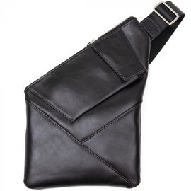 Купить Кожаная мужская сумка через плечо GRANDE PELLE 11439 Черный, фото , характеристики, отзывы