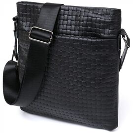 Купить Кожаная оригинальная мужская сумка через плечо SHVIGEL 11600 Черный, фото , характеристики, отзывы