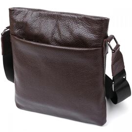 Купить Кожаная современная мужская сумка через плечо SHVIGEL 11601 Коричневый, фото , характеристики, отзывы