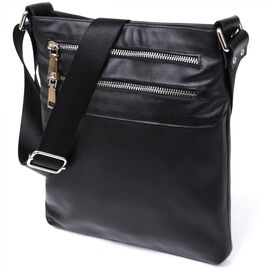 Купить Кожаная сумка через плечо для мужчин SHVIGEL 11602 Черный, фото , характеристики, отзывы