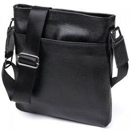 Купить Кожаная добротная мужская сумка через плечо SHVIGEL 11603 Черный, фото , характеристики, отзывы