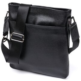 Купить - Кожаная добротная мужская сумка через плечо SHVIGEL 11603 Черный, фото , характеристики, отзывы