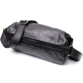 Придбати Оригінальна сумка через плече з натуральної шкіри GRANDE PELLE 11649 Чорна, image , характеристики, відгуки