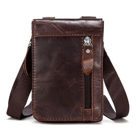 Купить - Сумка-клатч на ремень мужская коричневая Vintage 14690, фото , характеристики, отзывы