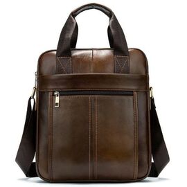 Купить - Деловая мужская сумка кожаная Vintage 14789 Коричневая, фото , характеристики, отзывы