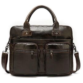 Купить Кожаная мужская сумка Vintage 14795 Коричневая, Коричневый, фото , характеристики, отзывы