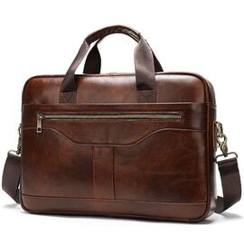 Купить Деловая мужская сумка из зернистой кожи Vintage 14837 Коричневая, фото , характеристики, отзывы