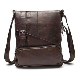 Купить Стильная мужская кожаная сумка Vintage 14847 Коричневая, Коричневый, фото , характеристики, отзывы