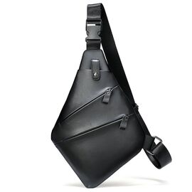 Купить Практичная сумка через плечо кожаная 14997 Vintage Черная, фото , характеристики, отзывы