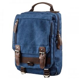 Купить - Сумка-рюкзак на одно плечо Vintage 20139 Синяя, фото , характеристики, отзывы
