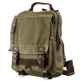 Купить Сумка-рюкзак на одно плечо Vintage 20141 Оливковая, фото , характеристики, отзывы