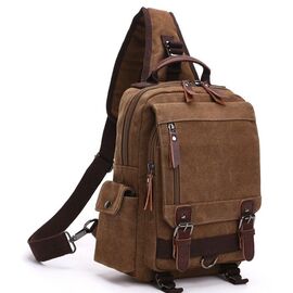 Купить - Сумка-рюкзак на одно плечо Vintage 20142 Коричневая, фото , характеристики, отзывы