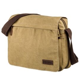 Купить - Текстильная сумка для ноутбука 13 дюймов через плечо Vintage 20188 Хаки, фото , характеристики, отзывы