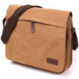 Купить Текстильная сумка для ноутбука 13 дюймов через плечо Vintage 20190 Коричневая, фото , характеристики, отзывы