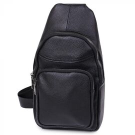Купить - Небольшая кожаная мужская сумка через плечо Vintage 20202 Черный, фото , характеристики, отзывы