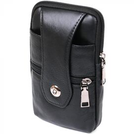 Купить Удобная кожаная поясная сумка Vintage 20362 Черный, фото , характеристики, отзывы