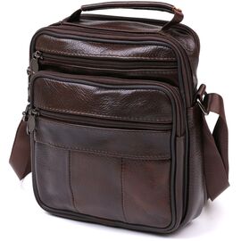 Купить Мужская сумка из натуральной кожи Vintage 20450 Коричневый, фото , характеристики, отзывы
