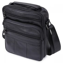Придбати Шкіряна чоловіча сумка Vintage 20466 Чорний, image , характеристики, відгуки