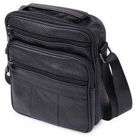 Купить - Кожаная мужская сумка Vintage 20466 Черный, фото , характеристики, отзывы
