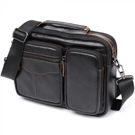 Придбати Шкіряна чоловіча сумка Vintage 20469 Чорний, image , характеристики, відгуки