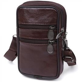 Придбати - Кожаная сумка на пояс Vintage 20471 Коричневый, image , характеристики, відгуки