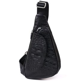 Купить - Мужская сумка из натуральной кожи через плечо Vintage 20489 Черный, фото , характеристики, отзывы