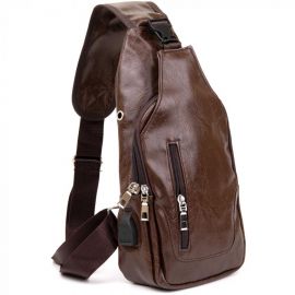 Купить Сумка через плечо на два отделения кожзам Vintage 20560 Темно-коричневая, фото , характеристики, отзывы