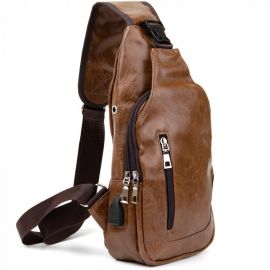 Купить Сумка через плечо на два отделения кожзам Vintage 20561 Светло-коричневая, фото , характеристики, отзывы