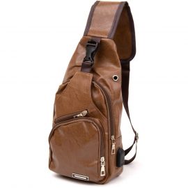 Купить Сумка кросс боди с эмблемой из кожзама Vintage 20570 Рыжая, фото , характеристики, отзывы