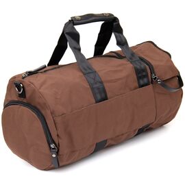Купить - Спортивная сумка текстильная Vintage 20643 Коричневая, фото , характеристики, отзывы