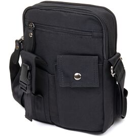 Купить - Универсальная текстильная мужская сумка на два отделения Vintage 20660 Черная, фото , характеристики, отзывы