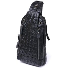 Купить - Молодежная кожаная мужская сумка через плечо Vintage 20671 Черный, фото , характеристики, отзывы