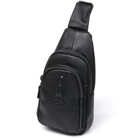 Купить - Модная кожаная мужская сумка через плечо Vintage 20673 Черный, фото , характеристики, отзывы