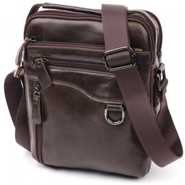 Придбати Практична чоловіча сумка Vintage 20824 шкіряна Коричневий, image , характеристики, відгуки