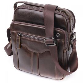 Купить Вертикальная мужская сумка Vintage 20825 кожаная Коричневый, фото , характеристики, отзывы