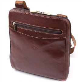 Купить Мужская сумка через плечо из гладкой натуральной кожи Tony Perotti 20854_1 (9137-20 moro) Коричневый, фото , характеристики, отзывы