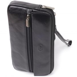 Придбати Вместительный мужской клатч из гладкой натуральной кожи Tony Perotti 20858_1 (9405 nero) Черный, image , характеристики, відгуки