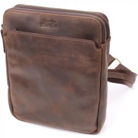 Купить Мужская сумка через плечо из винтажной натуральной кожи Shvigel 20866_1 Коричневый, фото , характеристики, отзывы